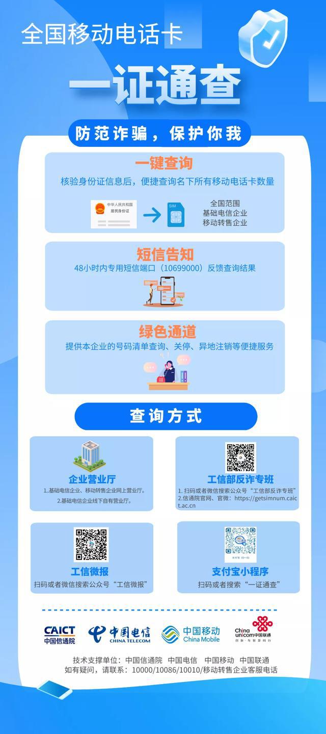 你可以查询自己名下有多少手机号了